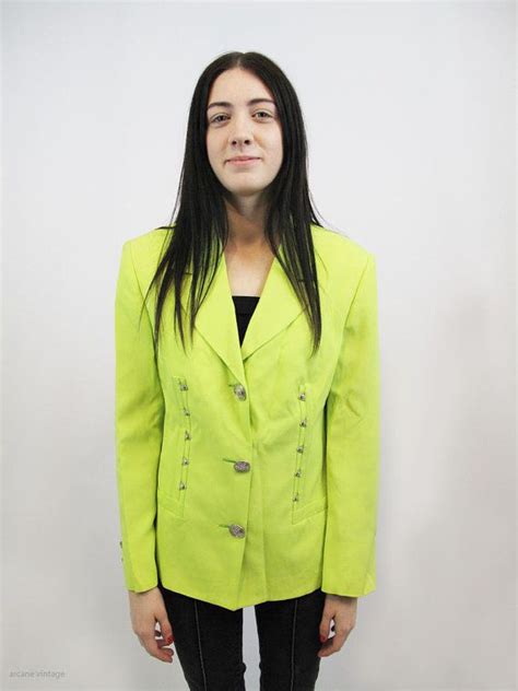 versace collection green blazer|vintage Versace blazer.